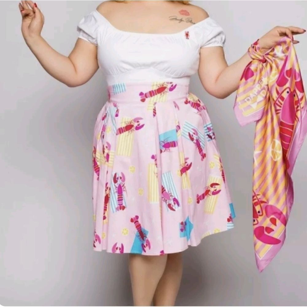 Dapper Day Pink Lobster Skirt